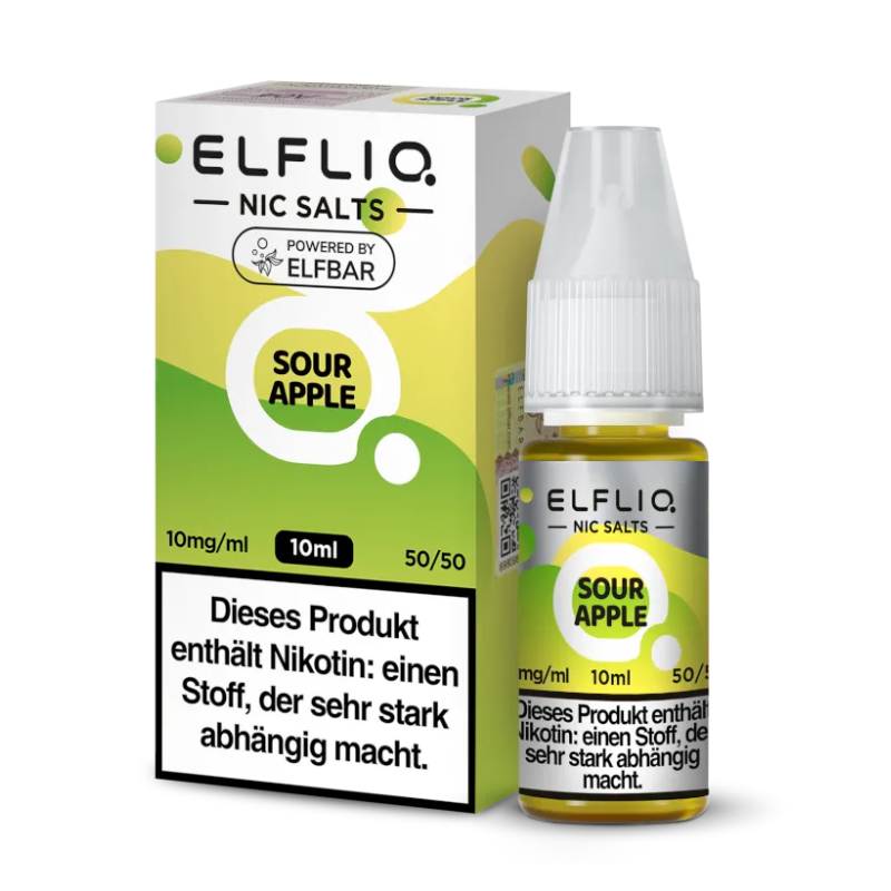 ElfLiq by Elfbar Sour Apple Nikotinsalz Liquid 10ml