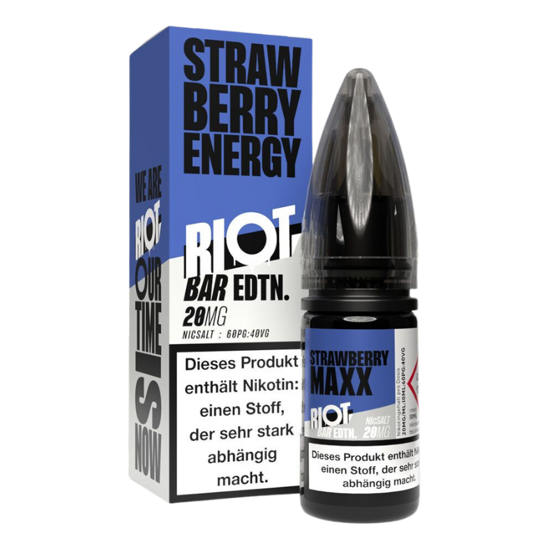 Riot Squad Bar EDTN Strawberry MAXX Energy Nikotinsalz Liquid 10ml